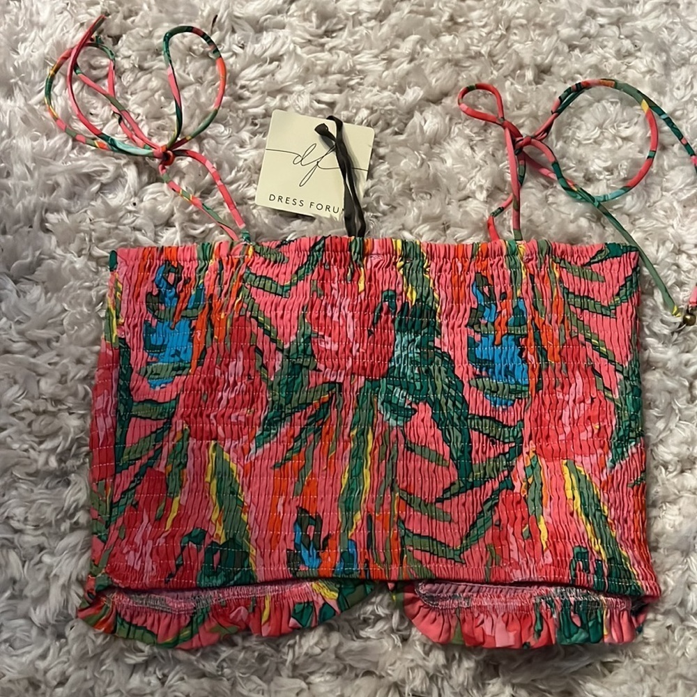 Nwt tropical crop top size small - Picture 5 of 6